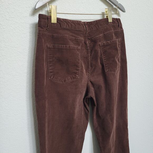 Coldwater Creek Corduroy Pants Womens Size 14 (35 Waist) Brown Straight Leg - Picture 10 of 11